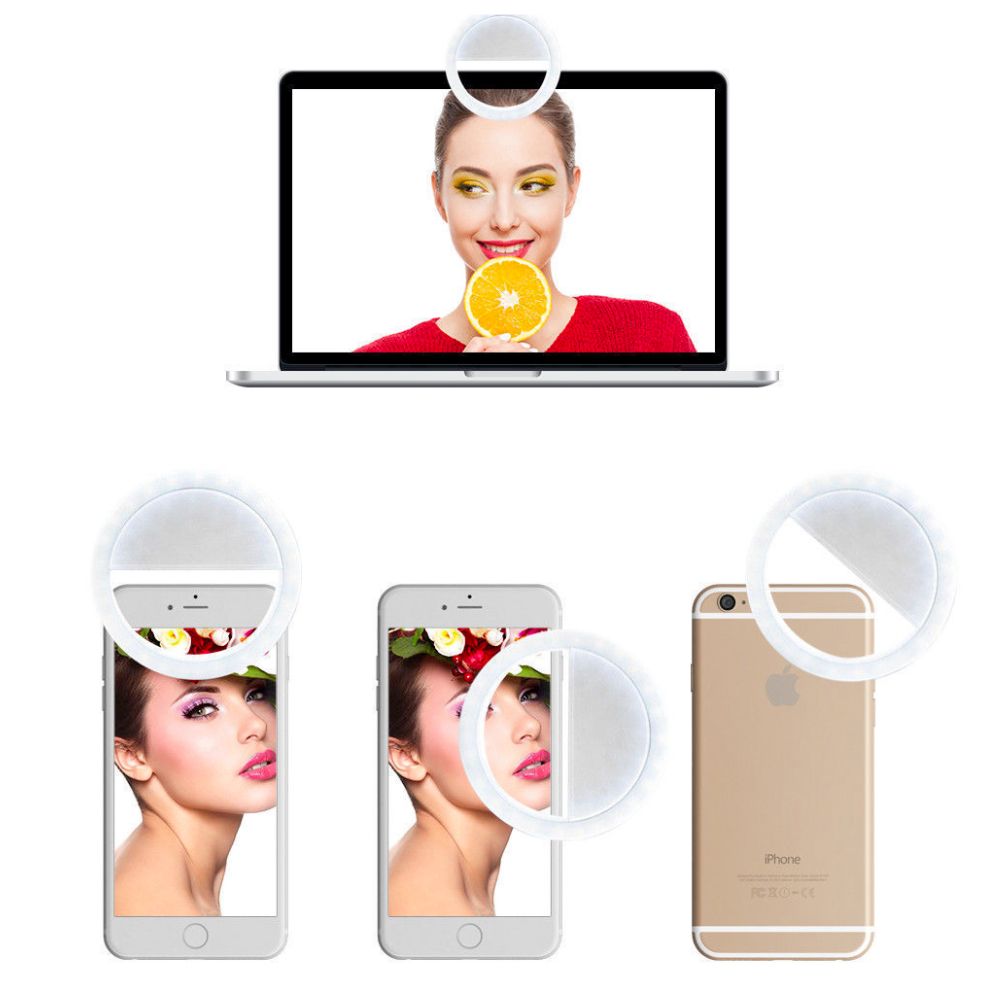 Ring Light Selfie Clip – Lumière LED 3 Modes pour Smartphone